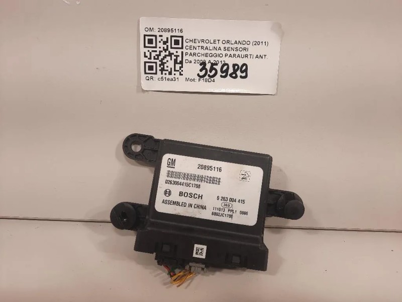 Centralina Sensori Parcheggio Paraurti ANT 20895116 Chevrolet Orlando 2011