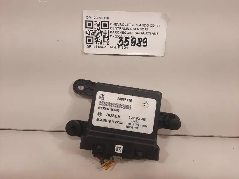 Centralina Sensori Parcheggio Paraurti ANT 20895116 Chevrolet Orlando 2011