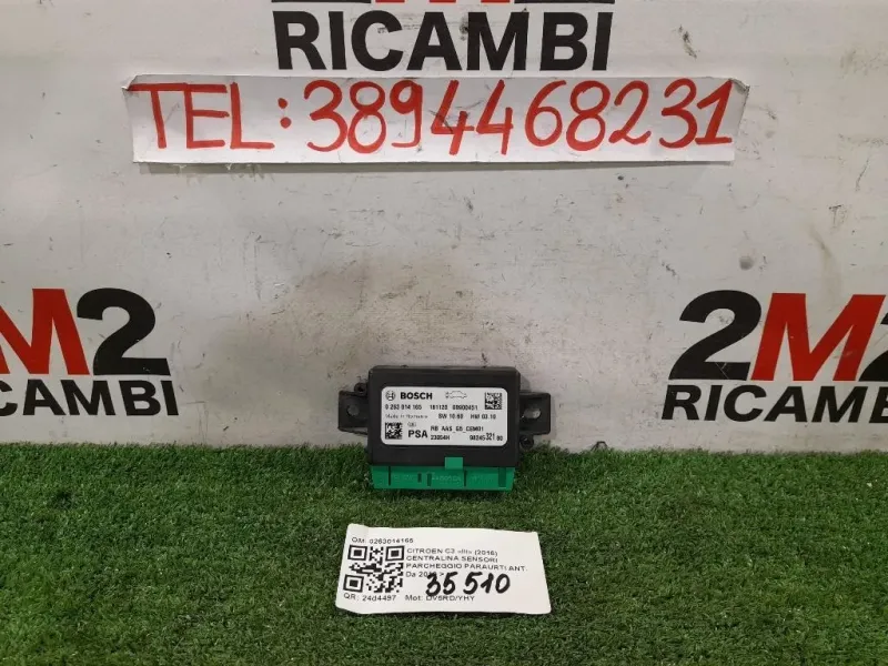 Centralina Sensori Parcheggio Paraurti ANT 0263014165 Citroen C3 III 2016