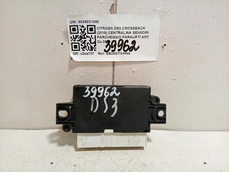Centralina Sensori Parcheggio Paraurti ANT 9836031080 Citroen DS3 Crossback 2018