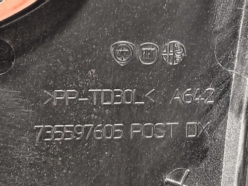 Modanatura Paracolpi Passaruota POST DX 735597605 Fiat Panda II 2009