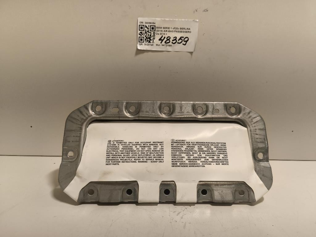 Air-bag Passeggero 34089354 Bmw Serie 1 F20 Berlina 2015