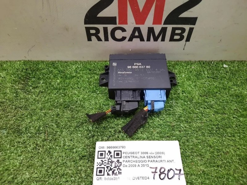 Centralina Sensori Parcheggio Paraurti ANT 9666663780 Peugeot 3008 I 2009