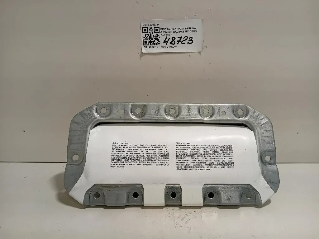 Air-bag Passeggero 34089354 Bmw Serie 1 F20 Berlina 2015