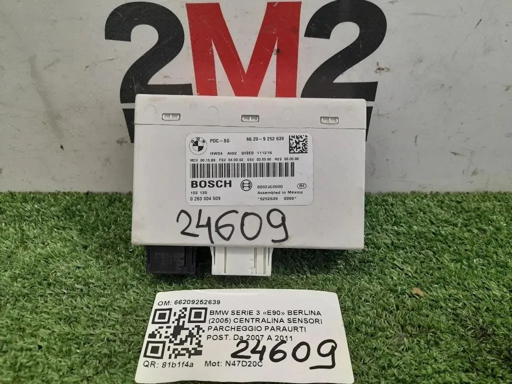 Centralina Sensori Parcheggio Paraurti POST 66209252639 Bmw Serie 3 E90 Berlina 2005