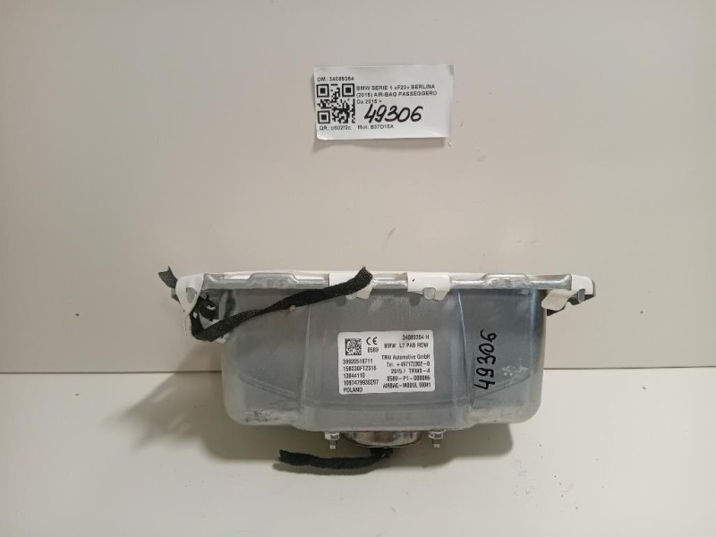 Air-bag Passeggero 34089354 Bmw Serie 1 F20 Berlina 2015