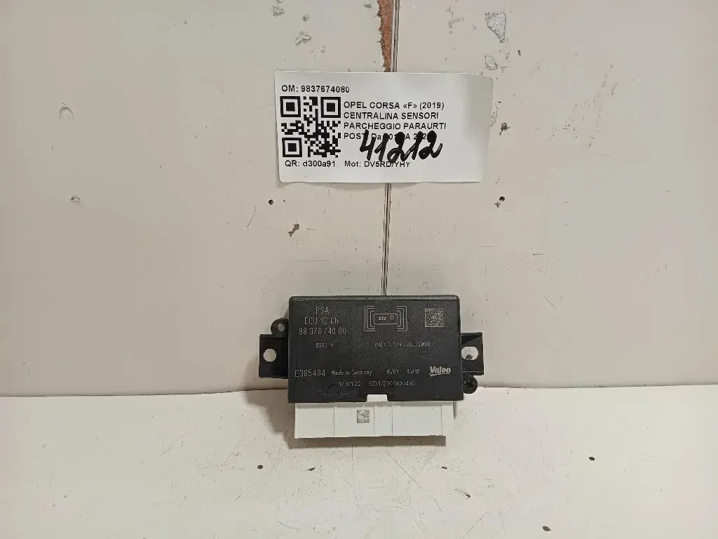 Centralina Sensori Parcheggio Paraurti POST 9837674080 Opel Corsa F 2019