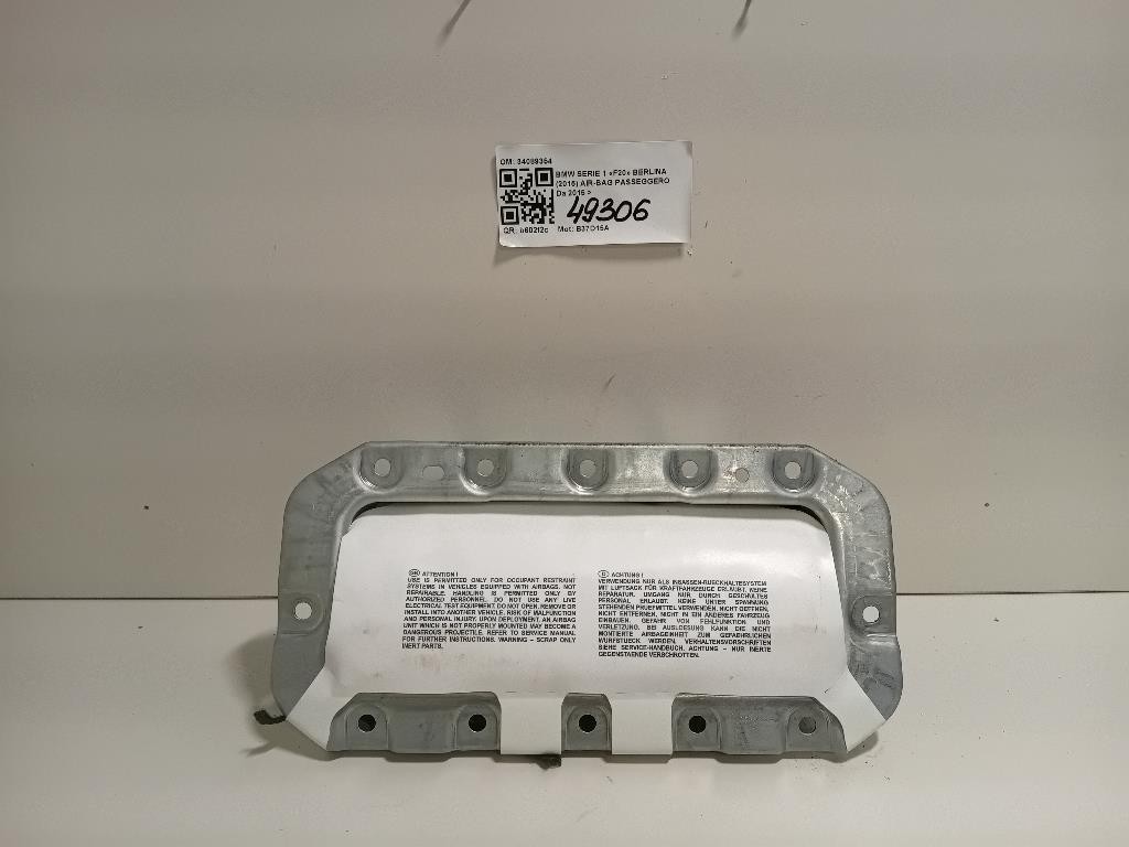 Air-bag Passeggero 34089354 Bmw Serie 1 F20 Berlina 2015
