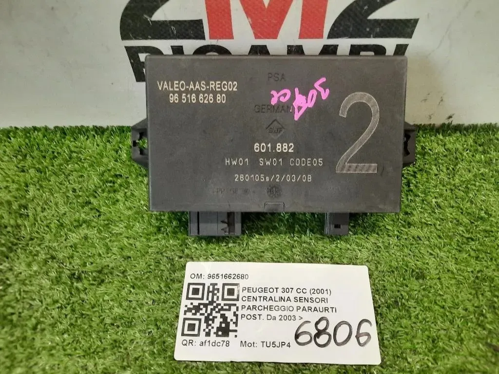 Centralina Sensori Parcheggio Paraurti POST 9651662680 POST Peugeot 307 CC 2001