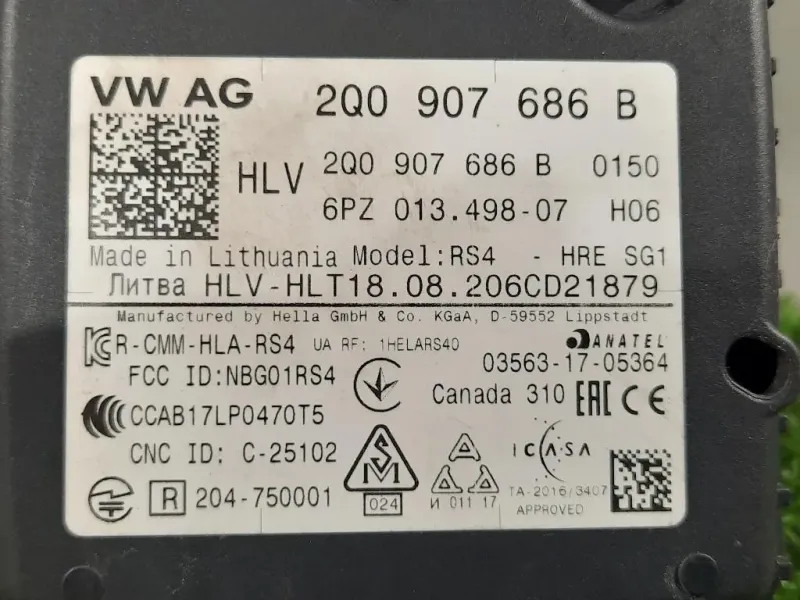 Centralina Sensori Parcheggio Paraurti POST 2Q0907686A DX Volkswagen T-roc 2017