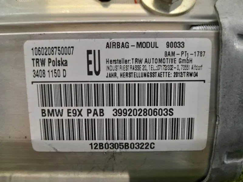 Air-bag Passeggero 39920280603S Bmw Serie 3 E90 Berlina 2005
