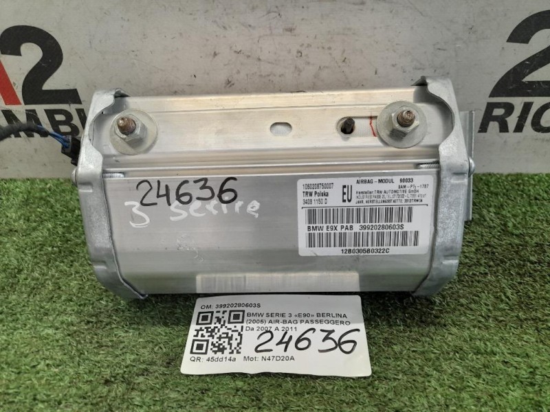 Air-bag Passeggero 39920280603S Bmw Serie 3 E90 Berlina 2005