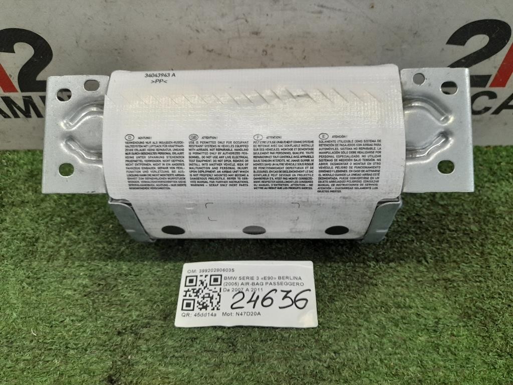 Air-bag Passeggero 39920280603S Bmw Serie 3 E90 Berlina 2005