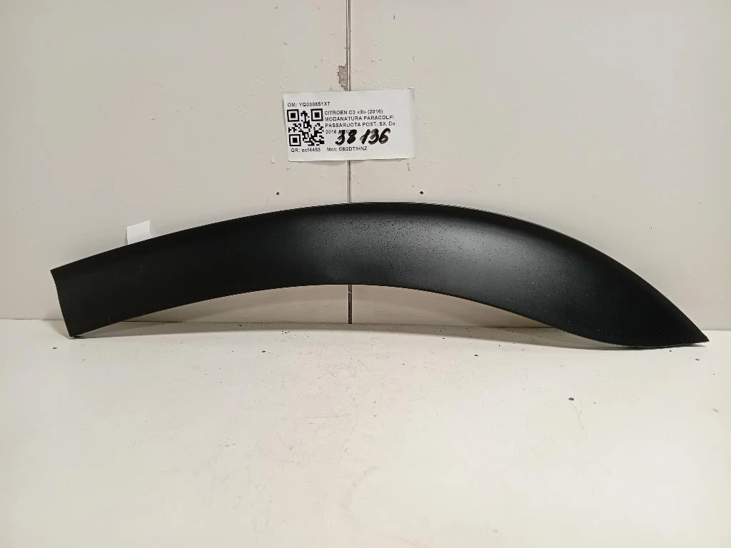 Modanatura Paracolpi Passaruota POST SX YQ000651XT SX Citroen C3 III 2016