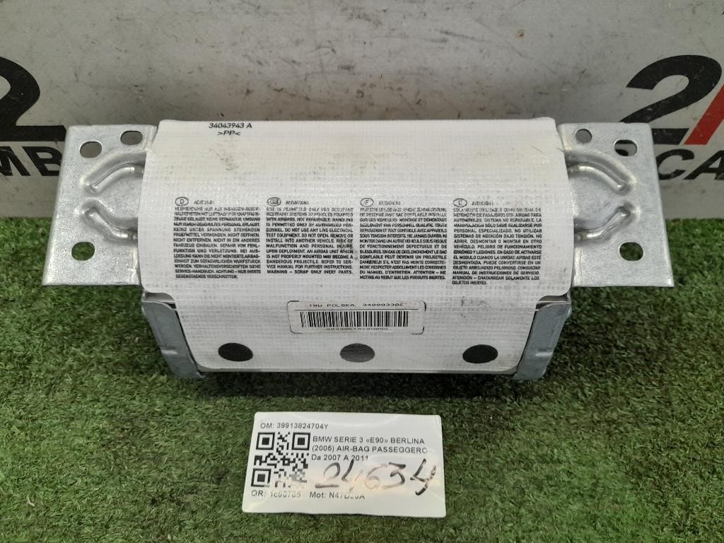 Air-bag Passeggero 39913824704Y Bmw Serie 3 E90 Berlina 2005