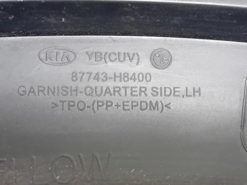 Modanatura Paracolpi Passaruota POST SX 87743-H8400 Kia Stonic 2017