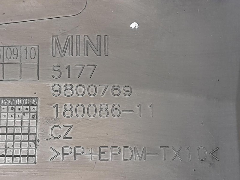 Modanatura Paracolpi Passaruota POST SX 5177 9800769 Mini Countryman ONE R60 2010