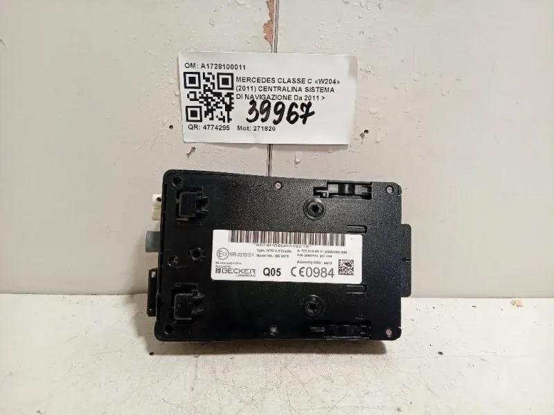 Centralina Sistema DI Navigazione A1728100011 Mercedes Classe C W204 2011