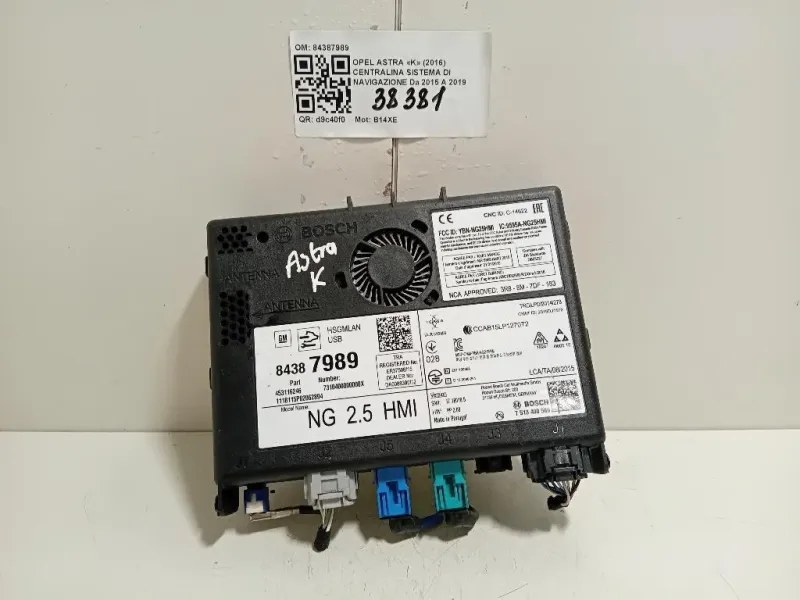 Centralina Sistema DI Navigazione 84387989 Opel Astra K 2016