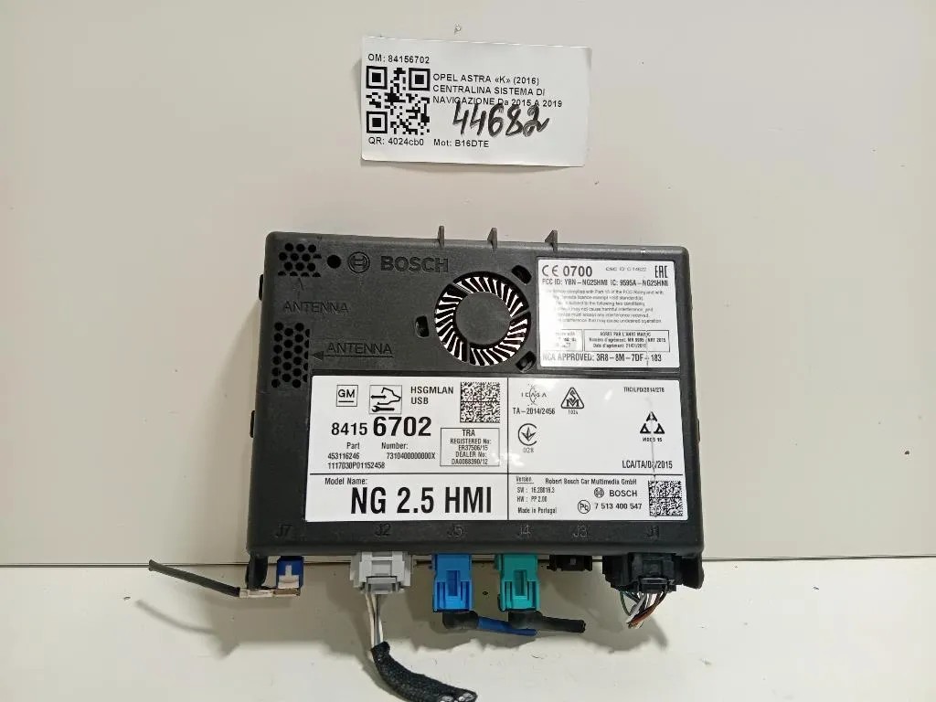 Centralina Sistema DI Navigazione 84156702 Opel Astra K 2016