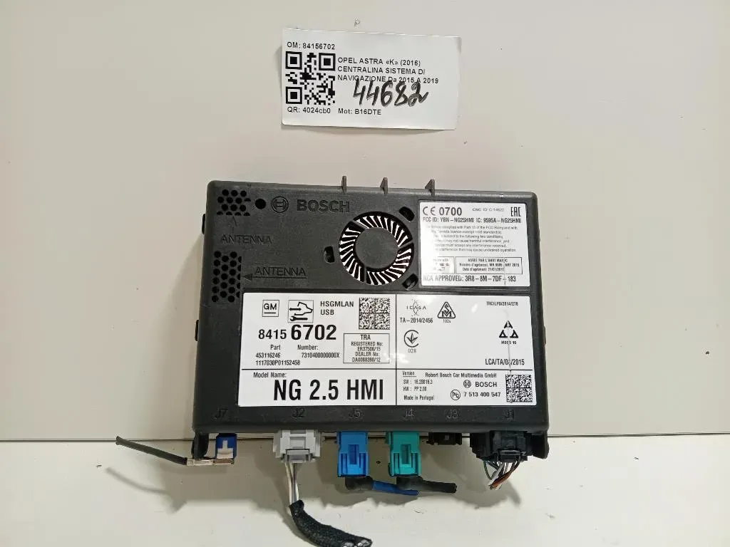 Centralina Sistema DI Navigazione 84156702 Opel Astra K 2016