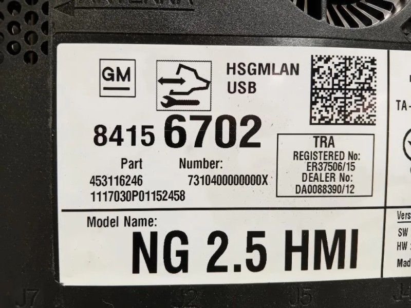 Centralina Sistema DI Navigazione 84156702 Opel Astra K 2016