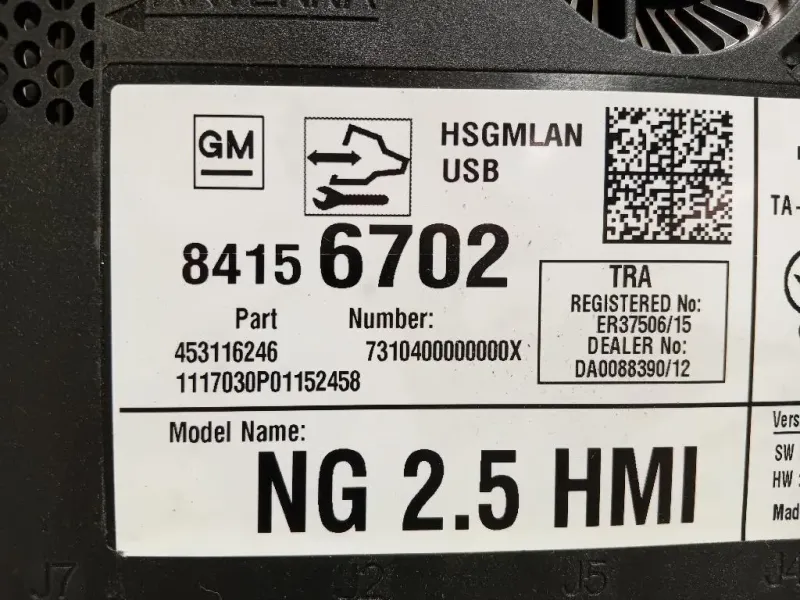 Centralina Sistema DI Navigazione 84156702 Opel Astra K 2016