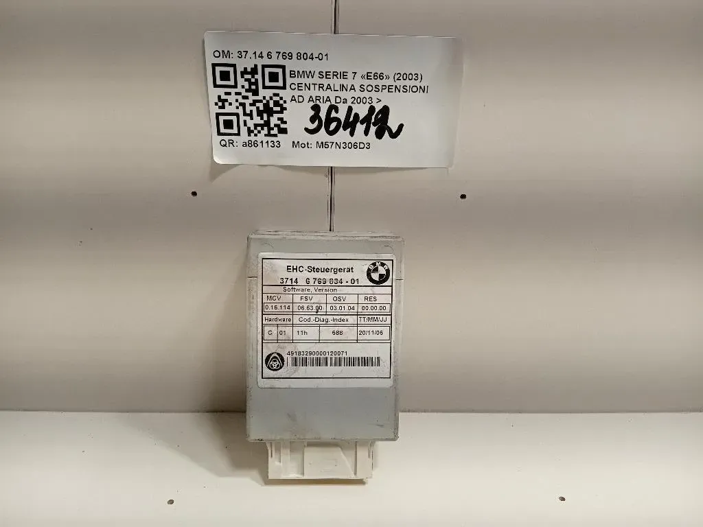 Centralina Sospensioni AD ARIA 3714 6 769 804-01 Bmw Serie 7 E66 2003