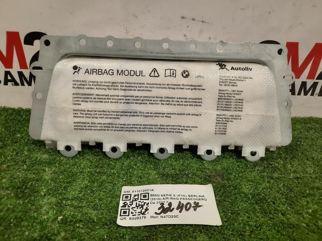 Air-bag Passeggero 399138247051 Bmw Serie 3 E90 Berlina 2005