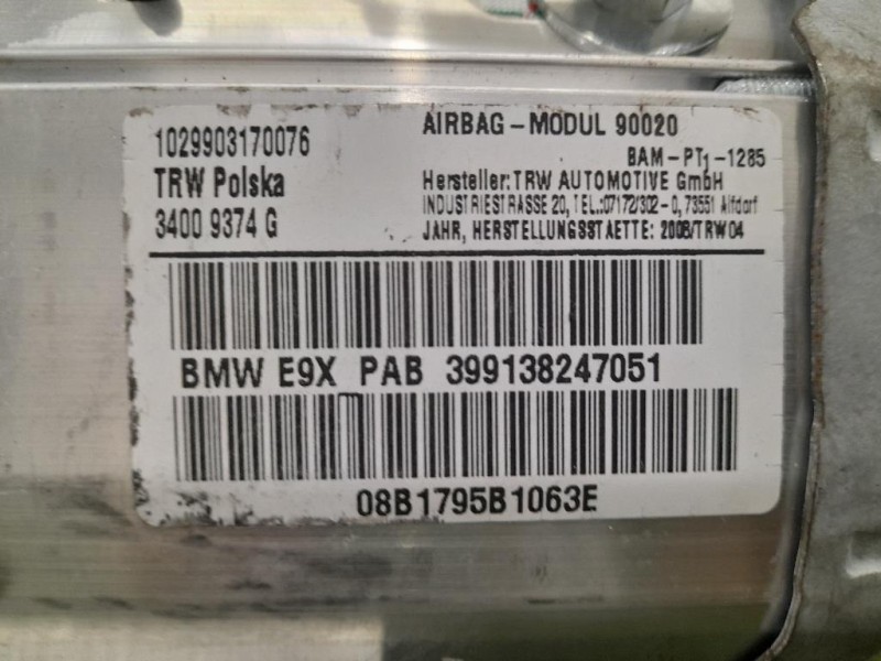 Air-bag Passeggero 399138247051 Bmw Serie 3 E92 Coupe 2007