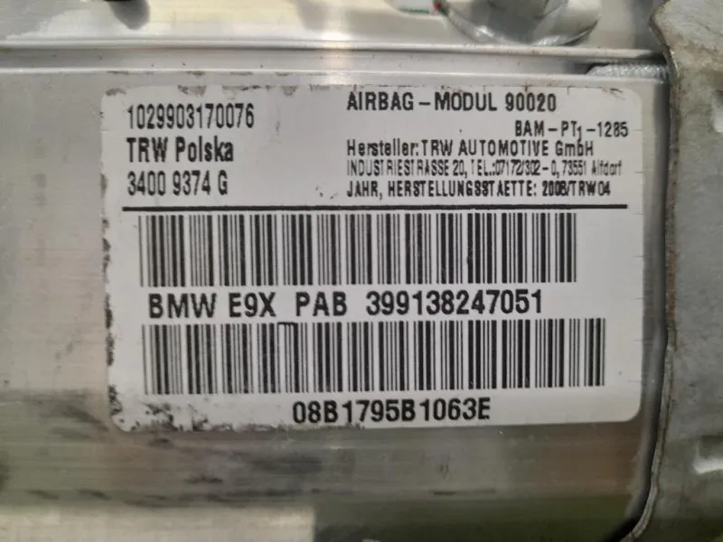 Air-bag Passeggero 399138247051 Bmw Serie 3 E92 Coupe 2007