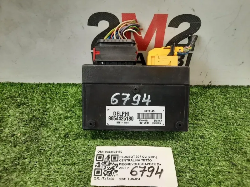 Centralina Tetto Pieghevole Capote 9654425180 Peugeot 307 CC 2001