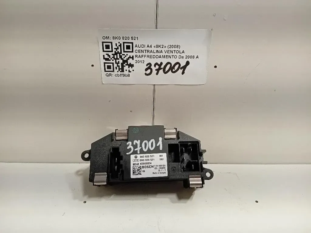 Centralina Ventola Raffreddamento 8K0 820 521 Audi A4 8K2 2008