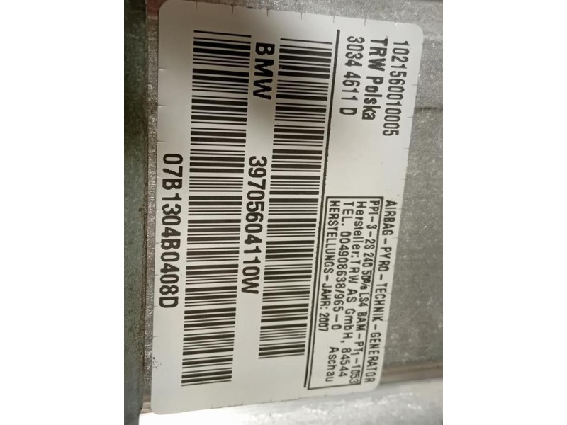 Air-bag Passeggero 397039708134 Bmw Serie 5 E60 Berlina 2004