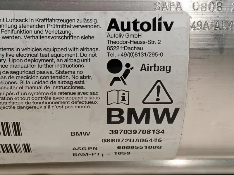 Air-bag Passeggero 397039708134 Bmw Serie 5 E60 Berlina 2004