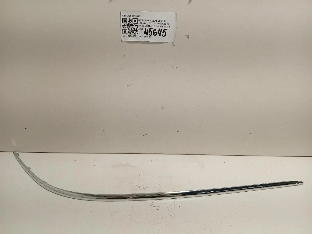 Modanatura Paraurti ANT DX A2098850421 Mercedes Classe CLK C209 2003