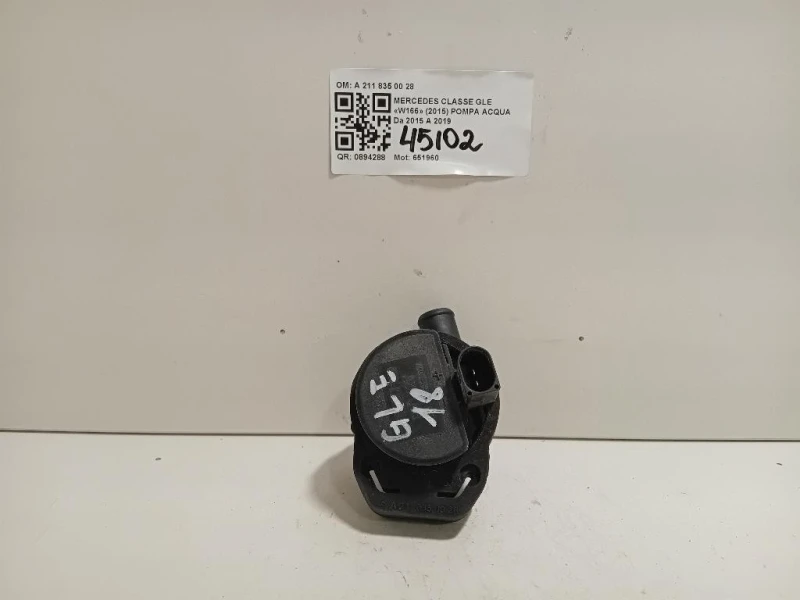Pompa Acqua A 211 835 00 28 Mercedes Classe GLE W166 2015