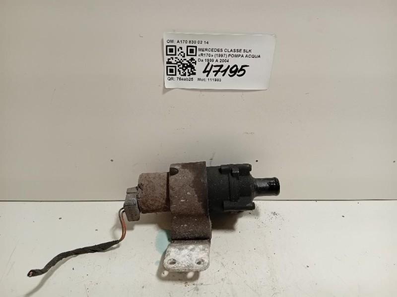 Pompa Acqua A170 830 02 14 Mercedes Classe SLK R170 1997