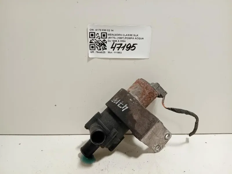 Pompa Acqua A170 830 02 14 Mercedes Classe SLK R170 1997