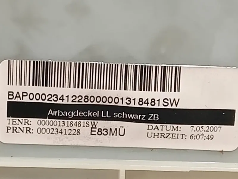 Air-bag Passeggero 30344612E Bmw X3 E83 2004