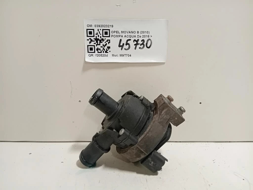 Pompa Acqua 0392023219 Opel Movano B 2010