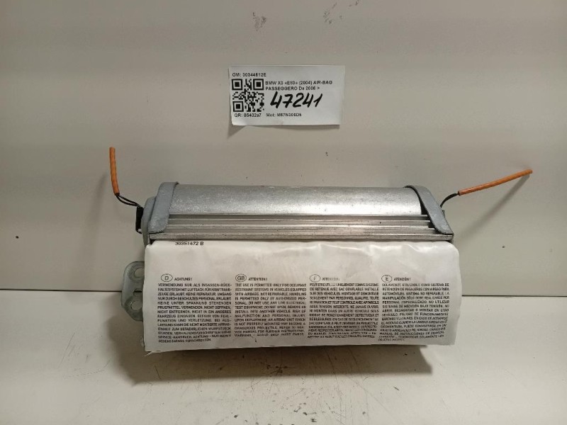 Air-bag Passeggero 30344612E Bmw X3 E83 2004