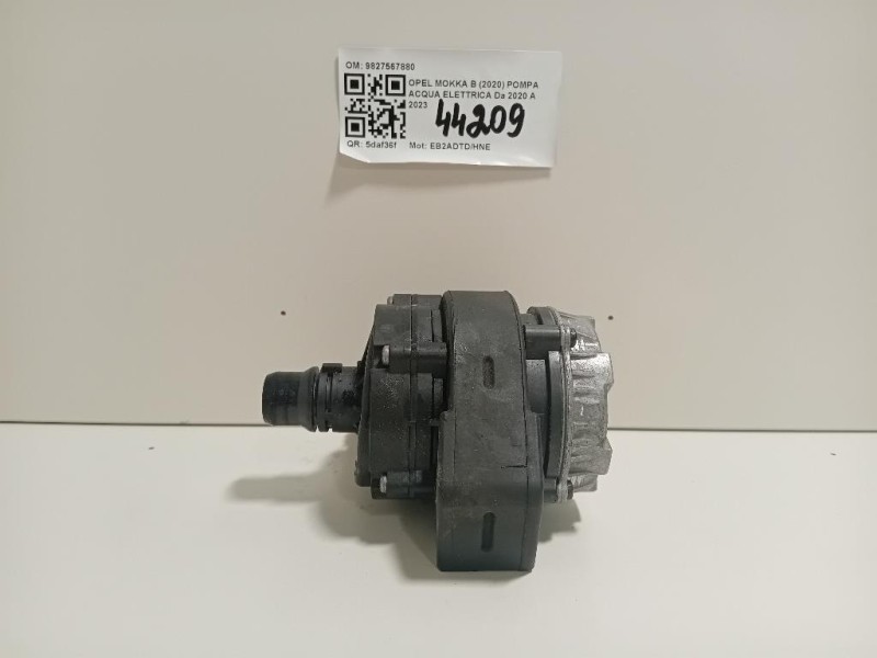 Pompa Acqua Elettrica 9827567880 Opel Mokka B 2020