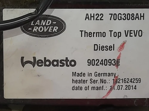 Pompa Acqua Riscaldatore Autonomo AH22 70G308AH Land Rover Discovery IV 2010