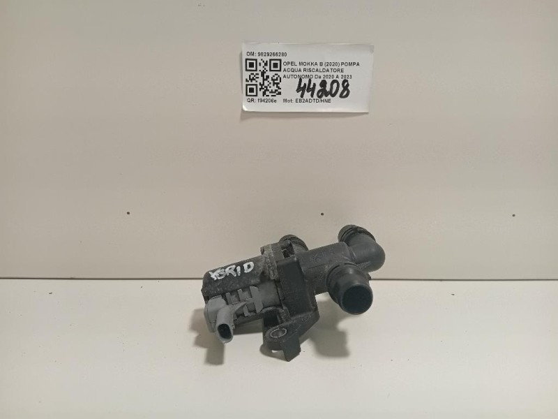 Pompa Acqua Riscaldatore Autonomo 9829266280 Opel Mokka B 2020