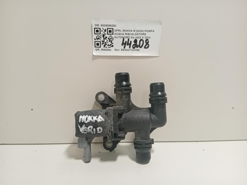 Pompa Acqua Riscaldatore Autonomo 9829266280 Opel Mokka B 2020