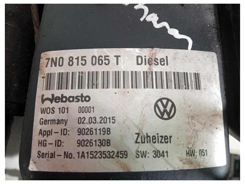 Pompa Acqua Riscaldatore Autonomo 7N0 815 065 T Volkswagen Sharan IV 2010