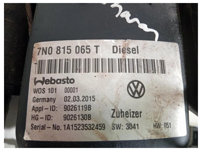 Pompa Acqua Riscaldatore Autonomo 7N0 815 065 T Volkswagen Sharan IV 2010