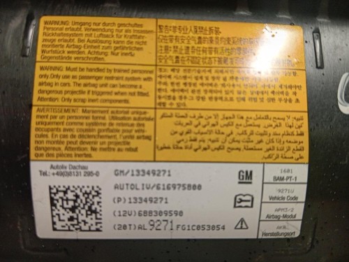 Air-bag Passeggero 39840226009F Bmw X5 E53 2000