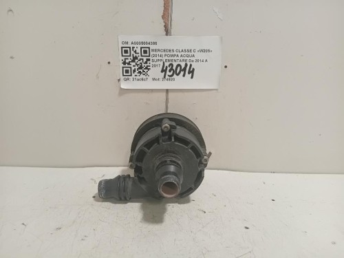 Pompa Acqua Supplementare A0005004386 Mercedes Classe C W205 2014